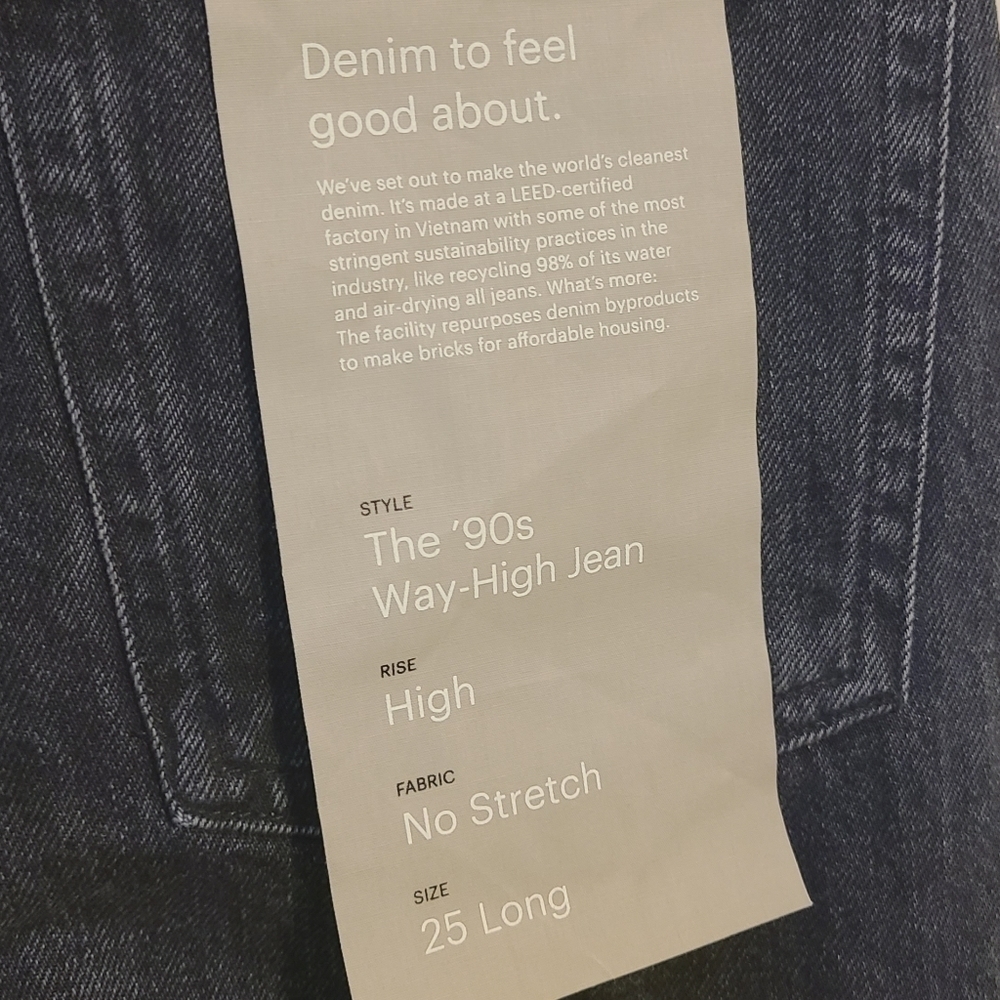 Everlane | Women's Black The 90s Way High Jeans (Size 25 Long) - Picture 13 of 16